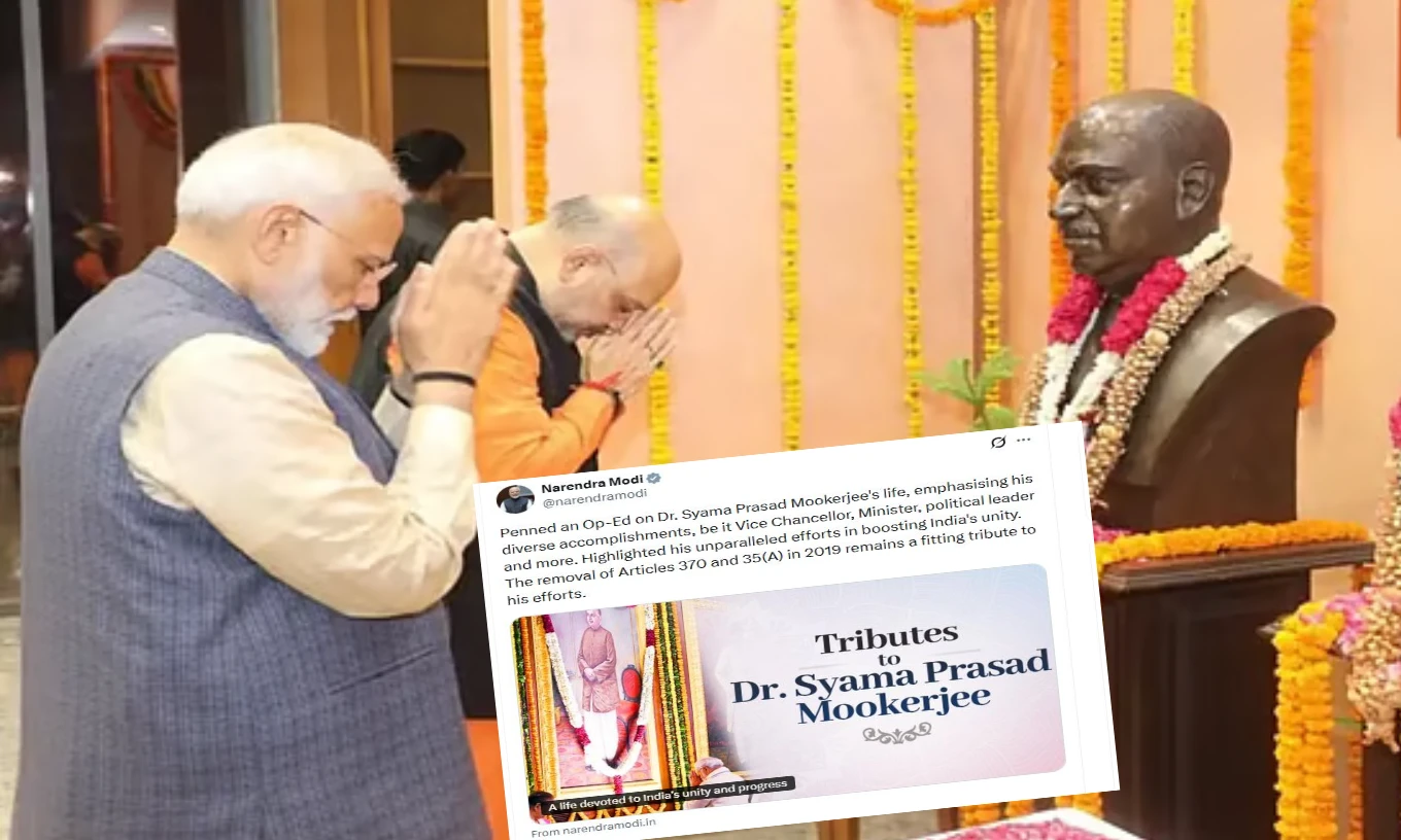 শ্যামাপ্রসাদ মুখোপাধ্যায়ের জন্মবার্ষিকীতে শ্রদ্ধা জ্ঞাপন প্রধানমন্ত্রীর, জম্মু-কাশ্মীর ও ৩৭০ ধারা নিয়ে এক্স বার্তা মোদীর 