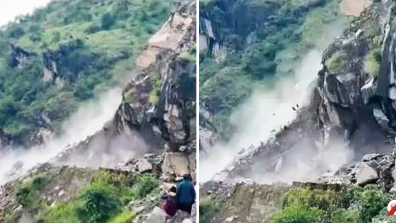 হুড়মুড়িয়ে ভাঙল পাহাড়, ধুলোয় ঢাকল আকাশ! কুমায়ুনে ভয়াবহ ভূমিধসের ভিডিও ভাইরাল
